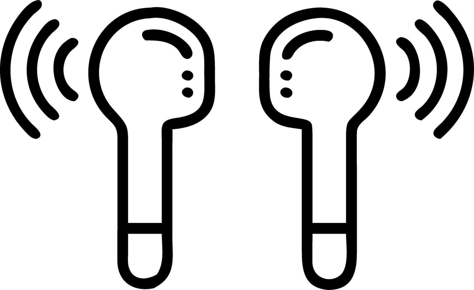 Wireless earbuds with holographic sound controls hovering vector
