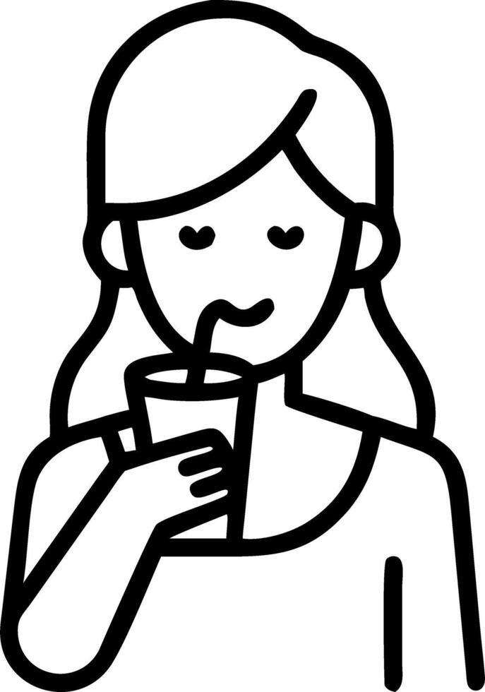Young woman enjoying a fresh juice while shopping at a farmers market vector