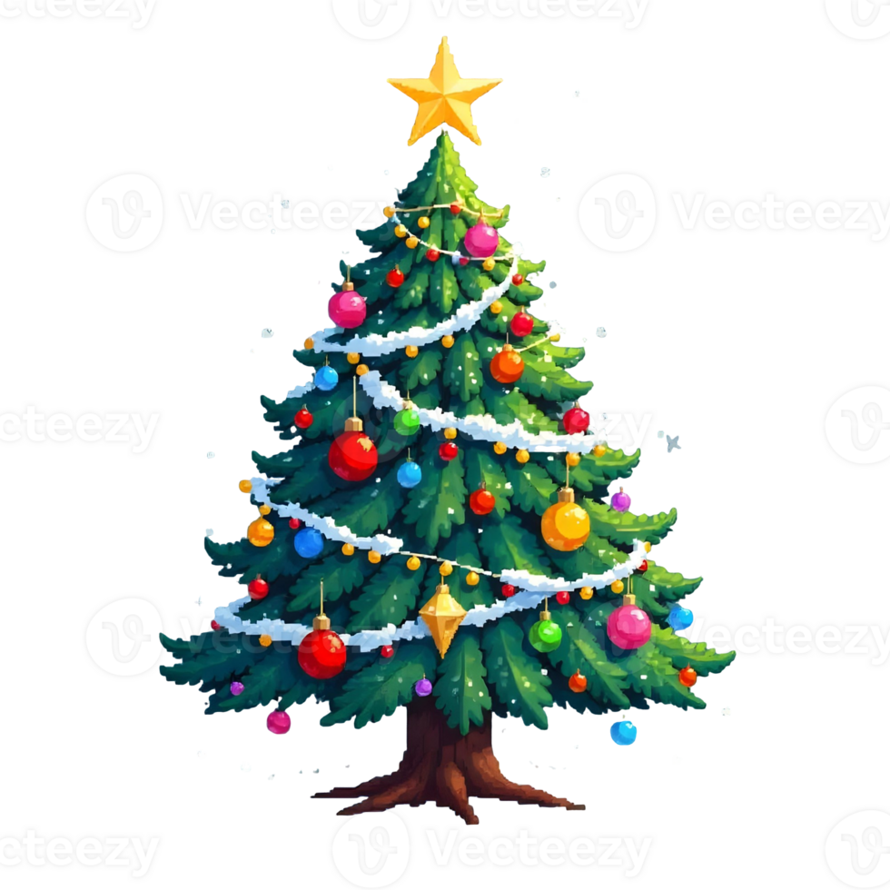 Pixel Christmas tree png