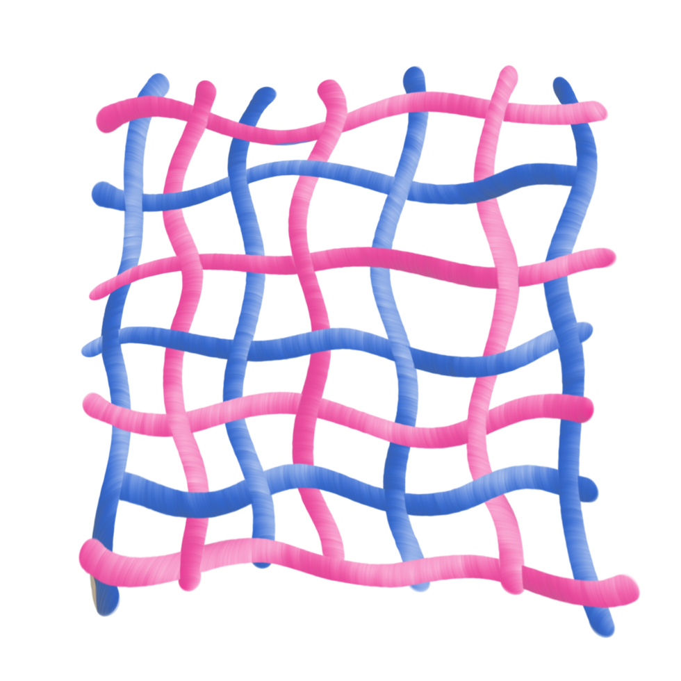 a blue and pink square with a net pattern png