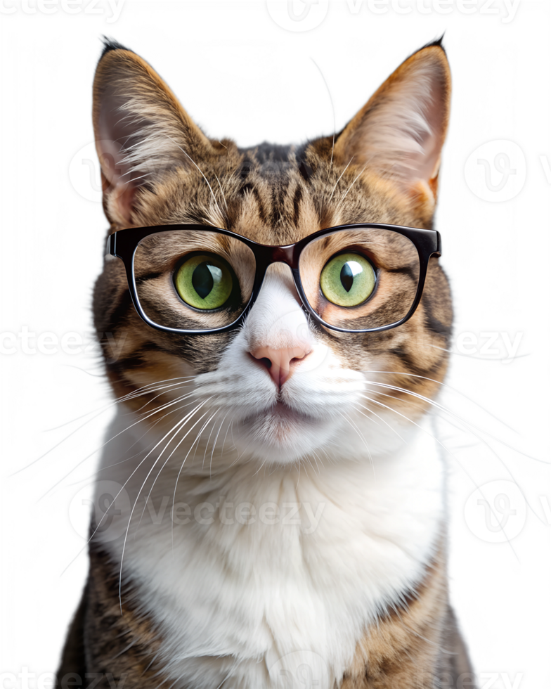 A cat wearing glasses png