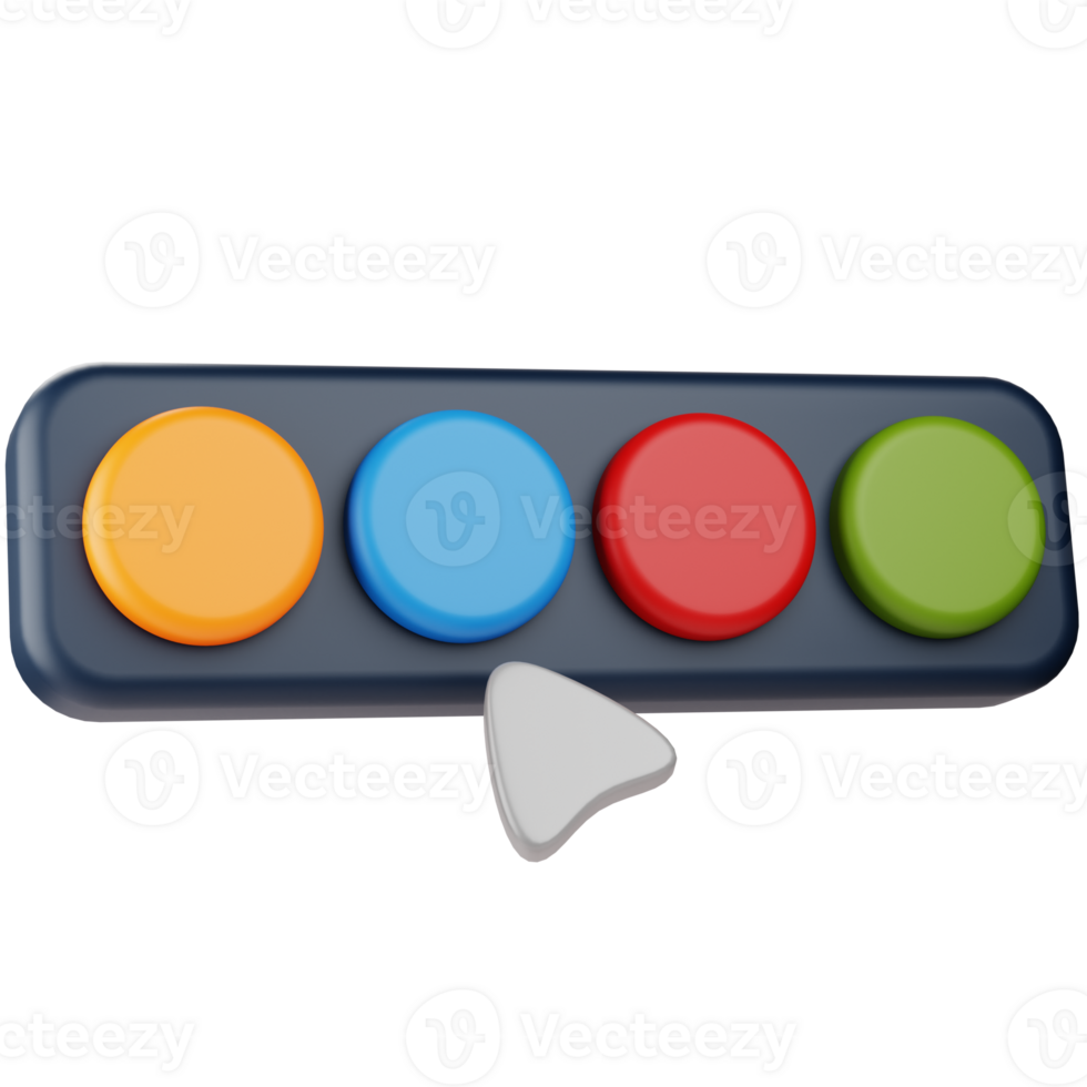 Color Palettes 3D Icon. graphic design 3d icon illustration. 3d design style. 3d rendering png