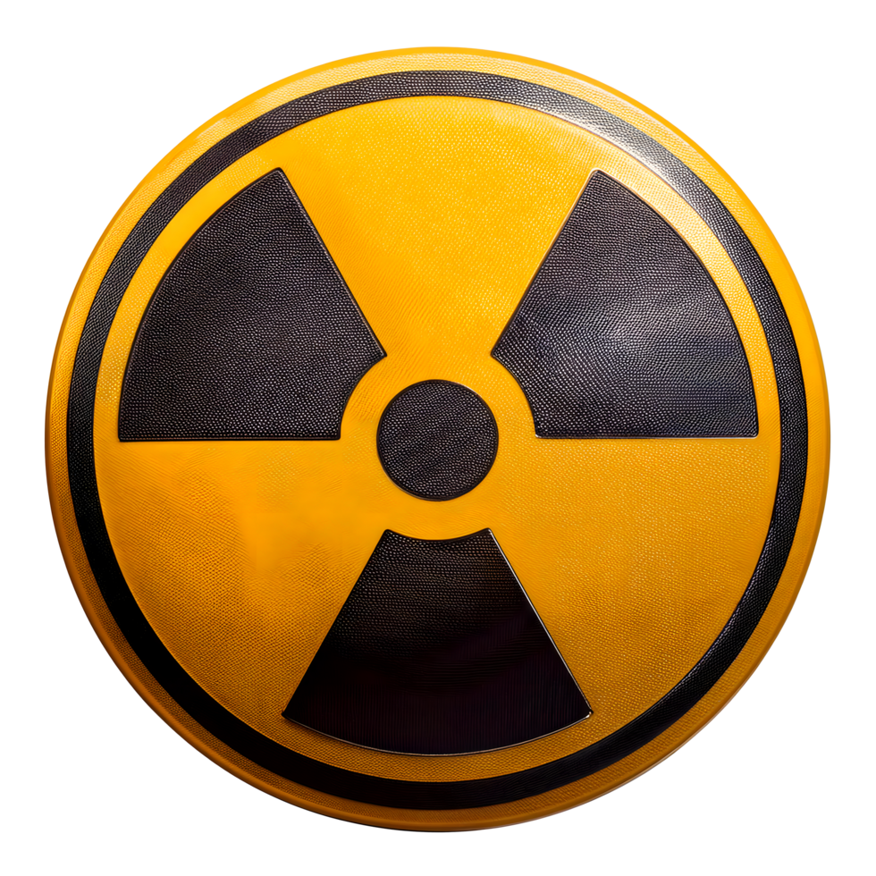 Radiation sign in yellow, warn workers, scientists and the public of the presence of radioactive material. png