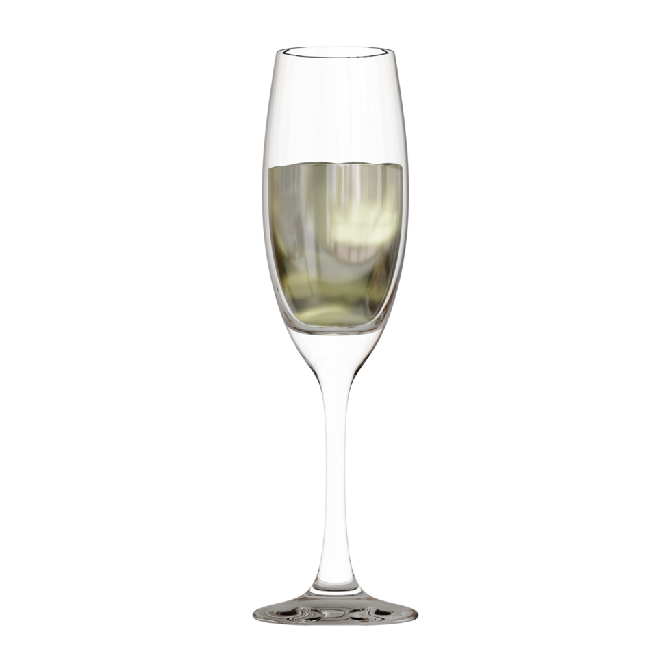 Champagne Glass - Medium View at Front Angle 0 Degrees png