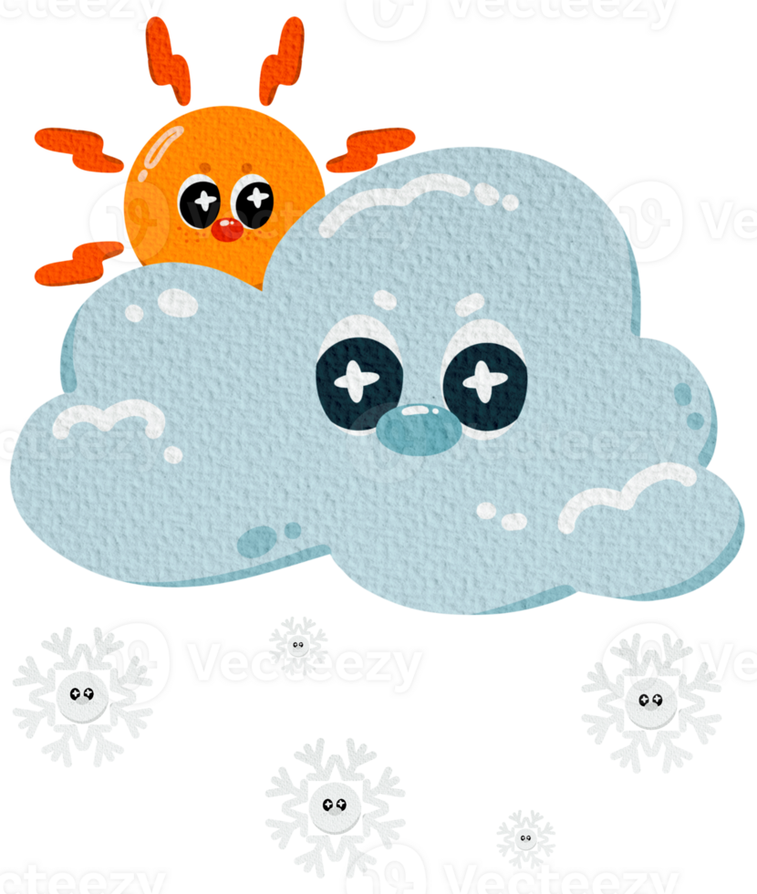 There are clouds, sunshine and snow png