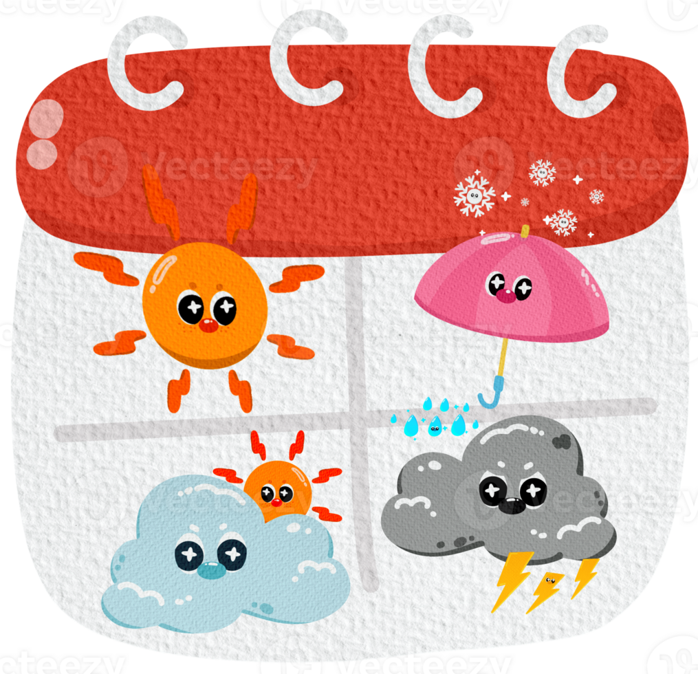 Weather vibes - calendar png