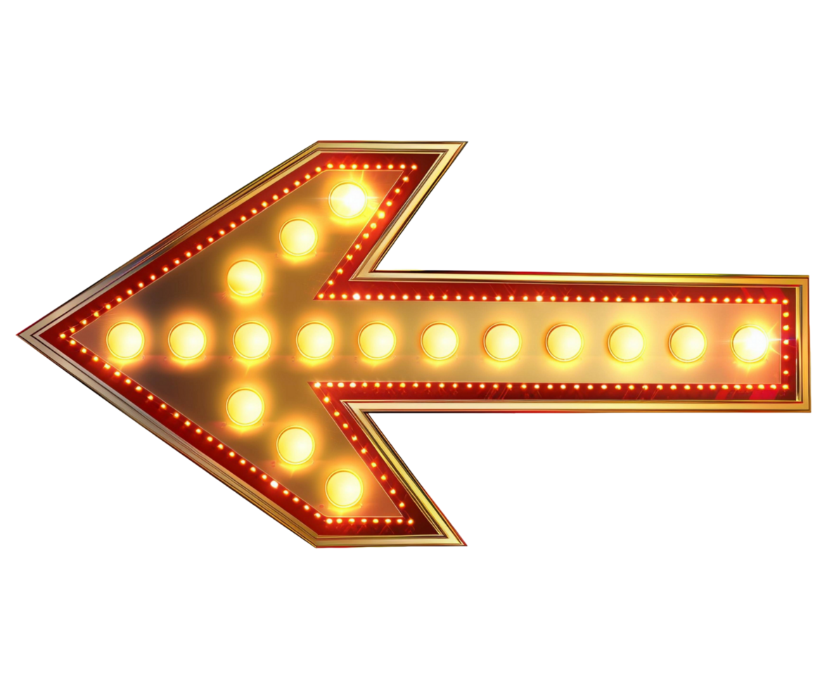 A neon sign with an arrow pointing to the right png