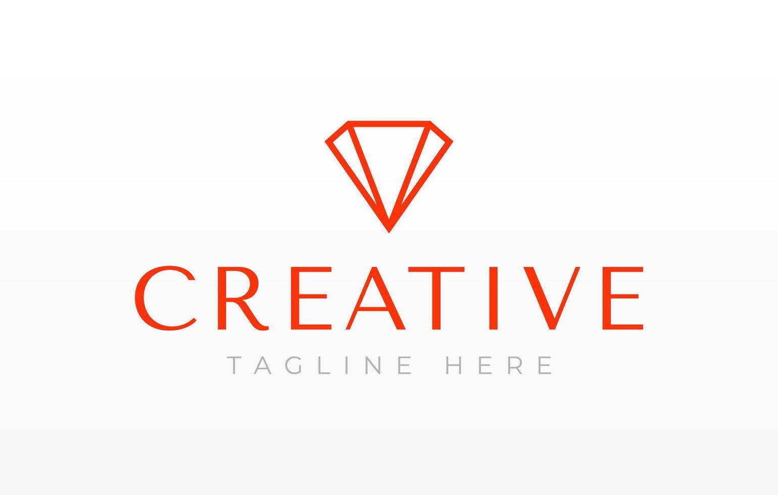 Simple Diamond Lines Logo Design Template vector