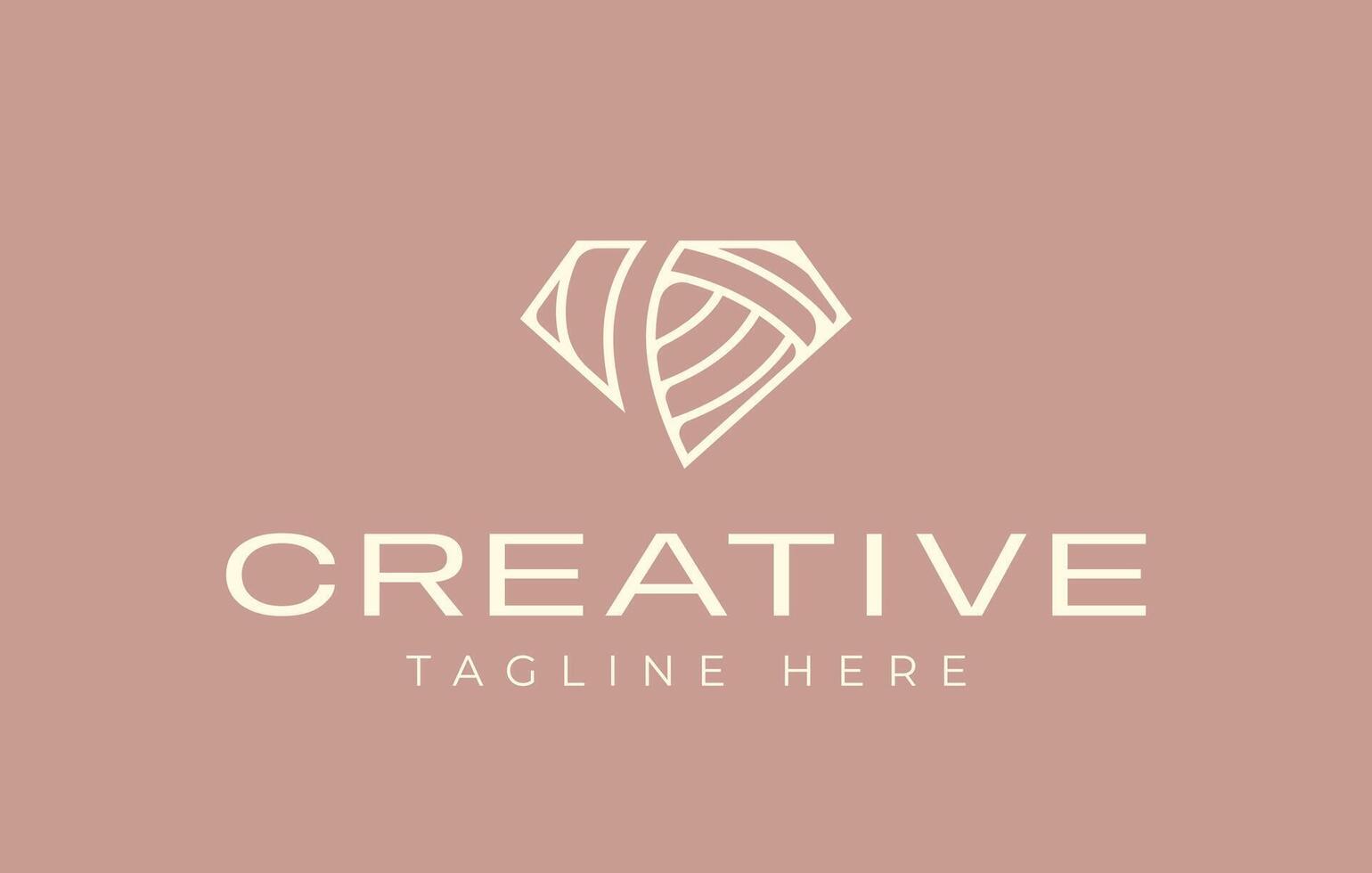Abstract Lines Diamond Logo Design Template vector