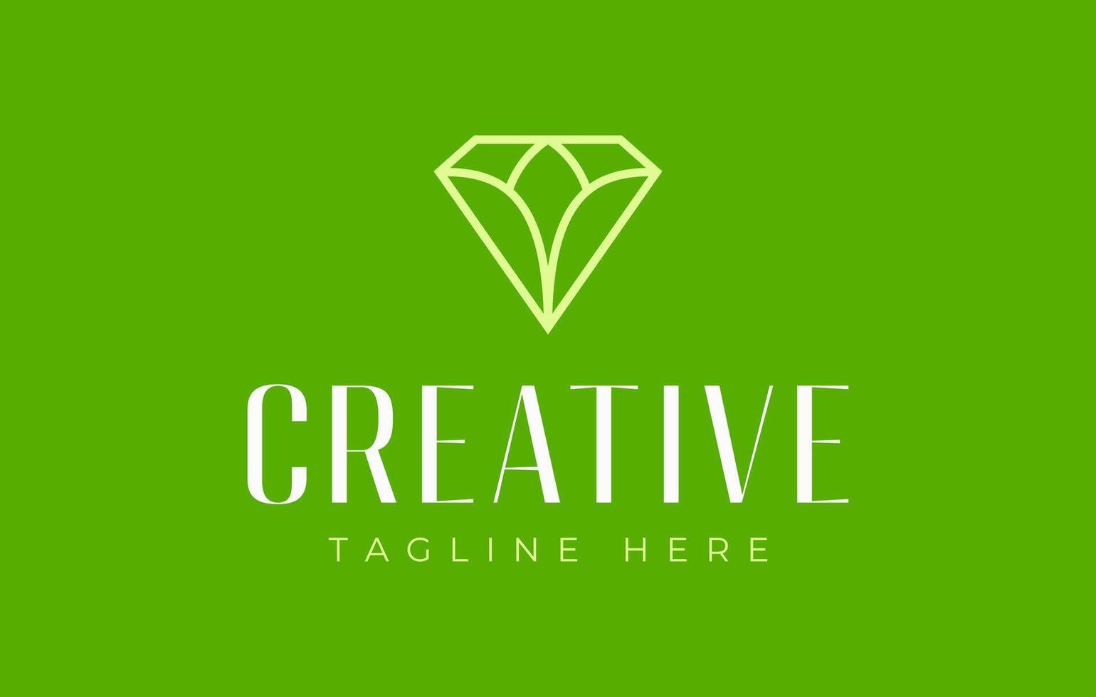 Abstract Nature Lines Diamond Logo Design Template vector