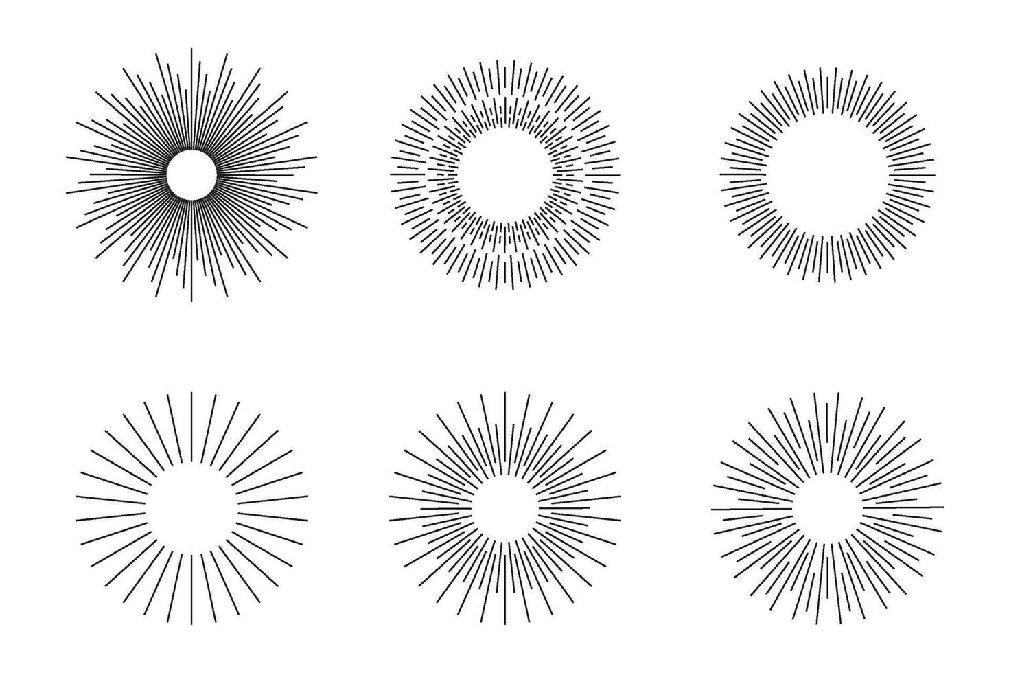 Linear image of sunlight stock illustration vector