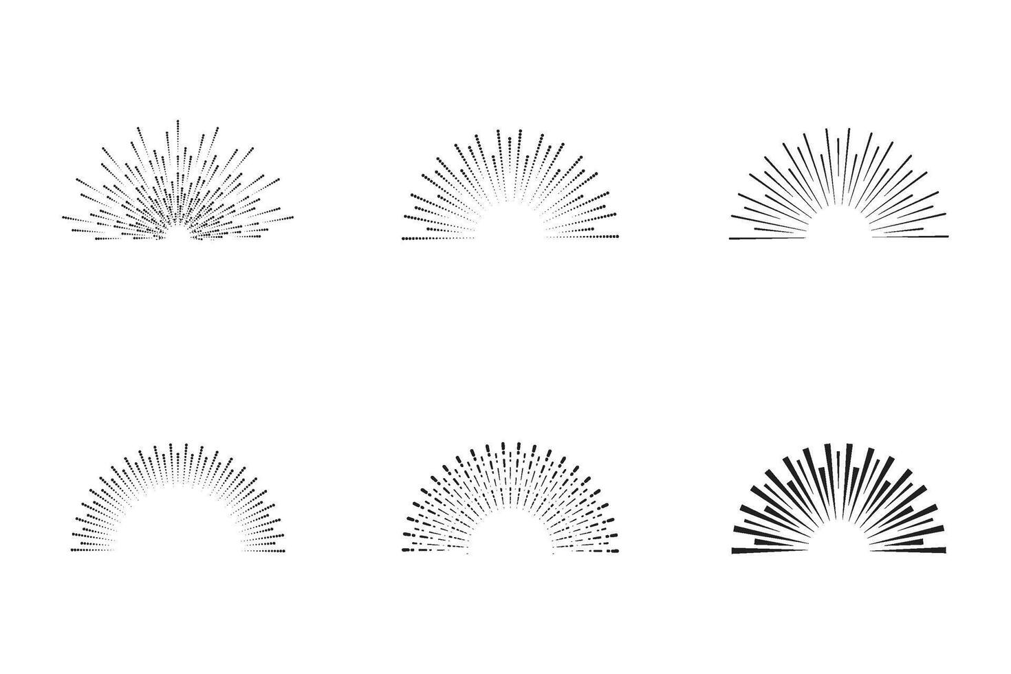 Retro sunburst frames set vector