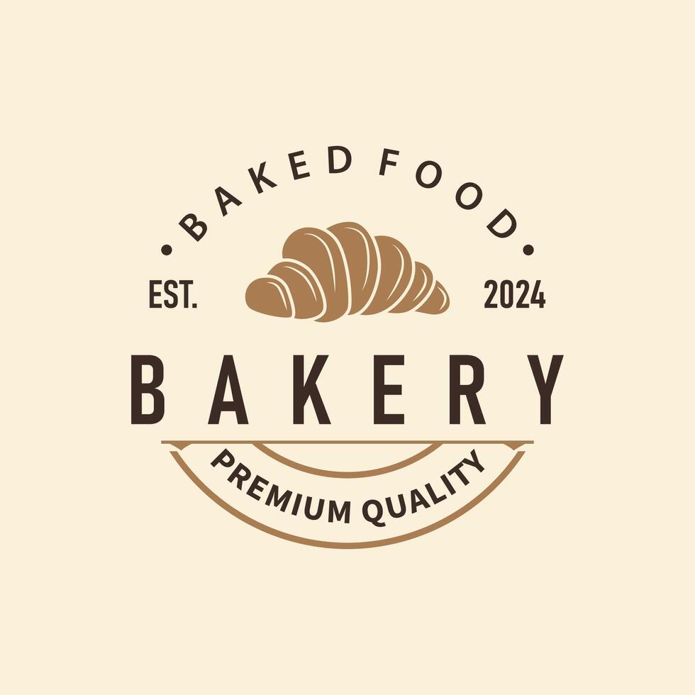 Bread Logo Bakery Design, Wheat Bread Illustration vector