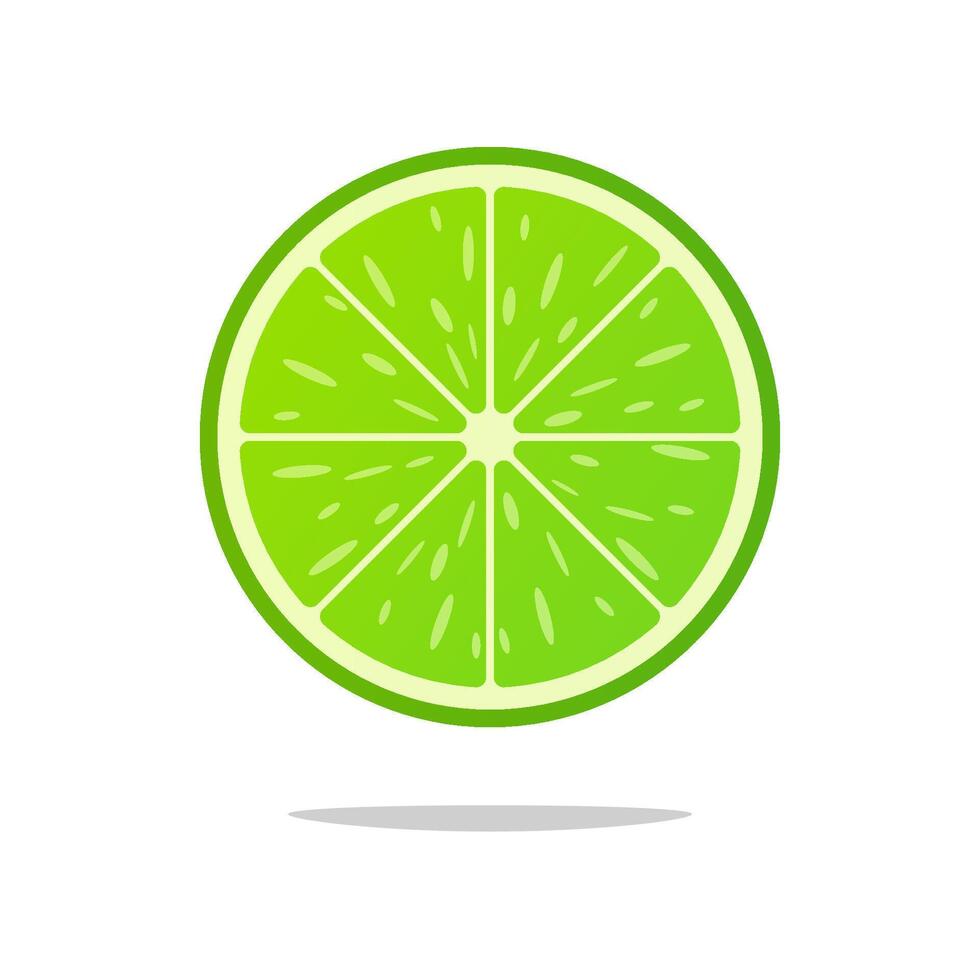 Lime isolated on white background. vector