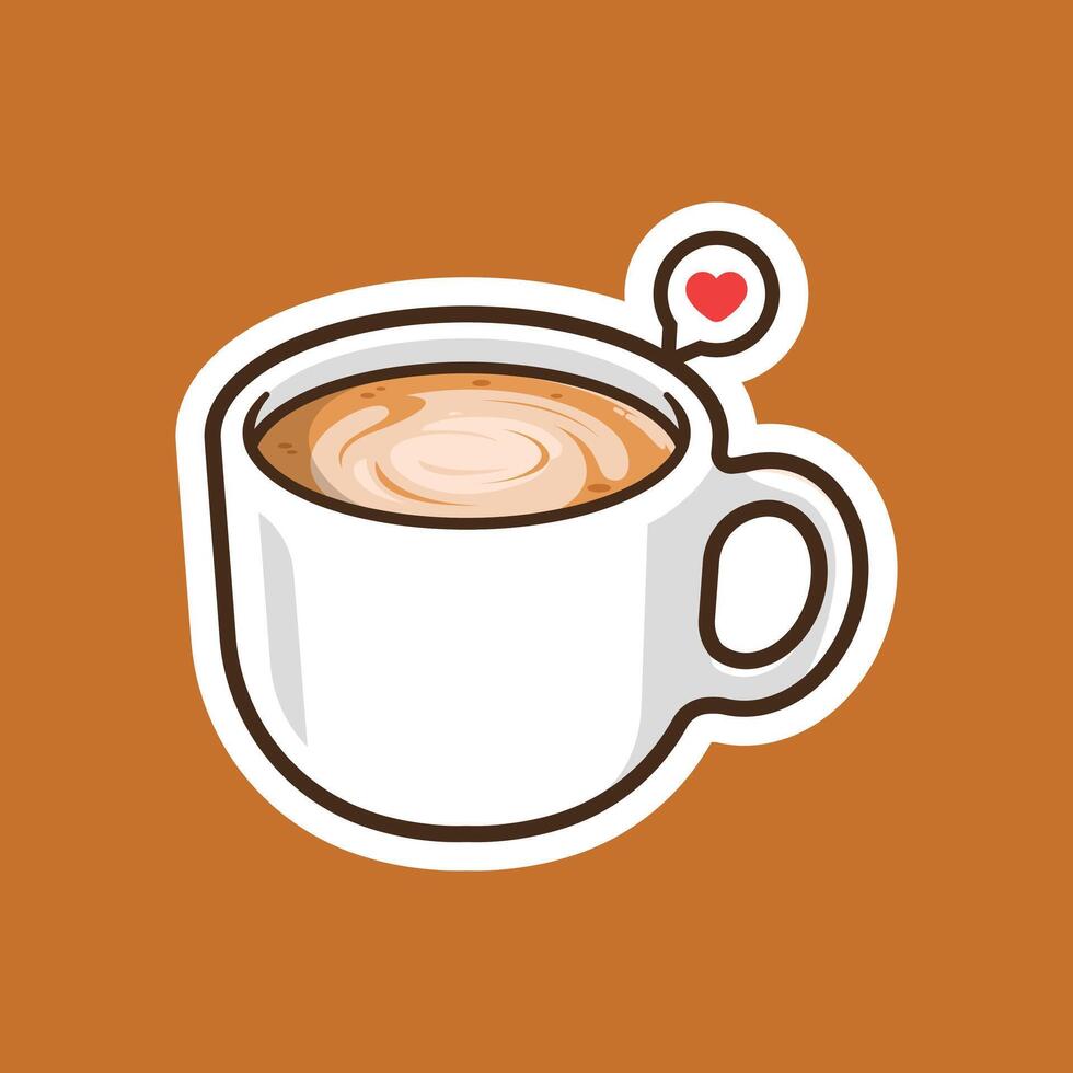 Mochachino Coffee Illustration for Sticker and Background. Food and Beverages Illustration Concept. vector