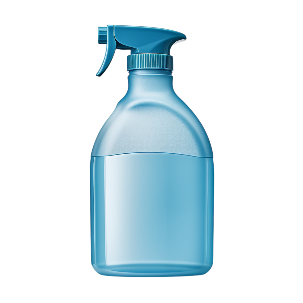 Blue Spray Bottle with Trigger Handle png