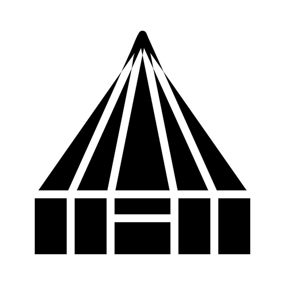 Circus tent icon. Concept of entertainment, performance, and amusement. vector