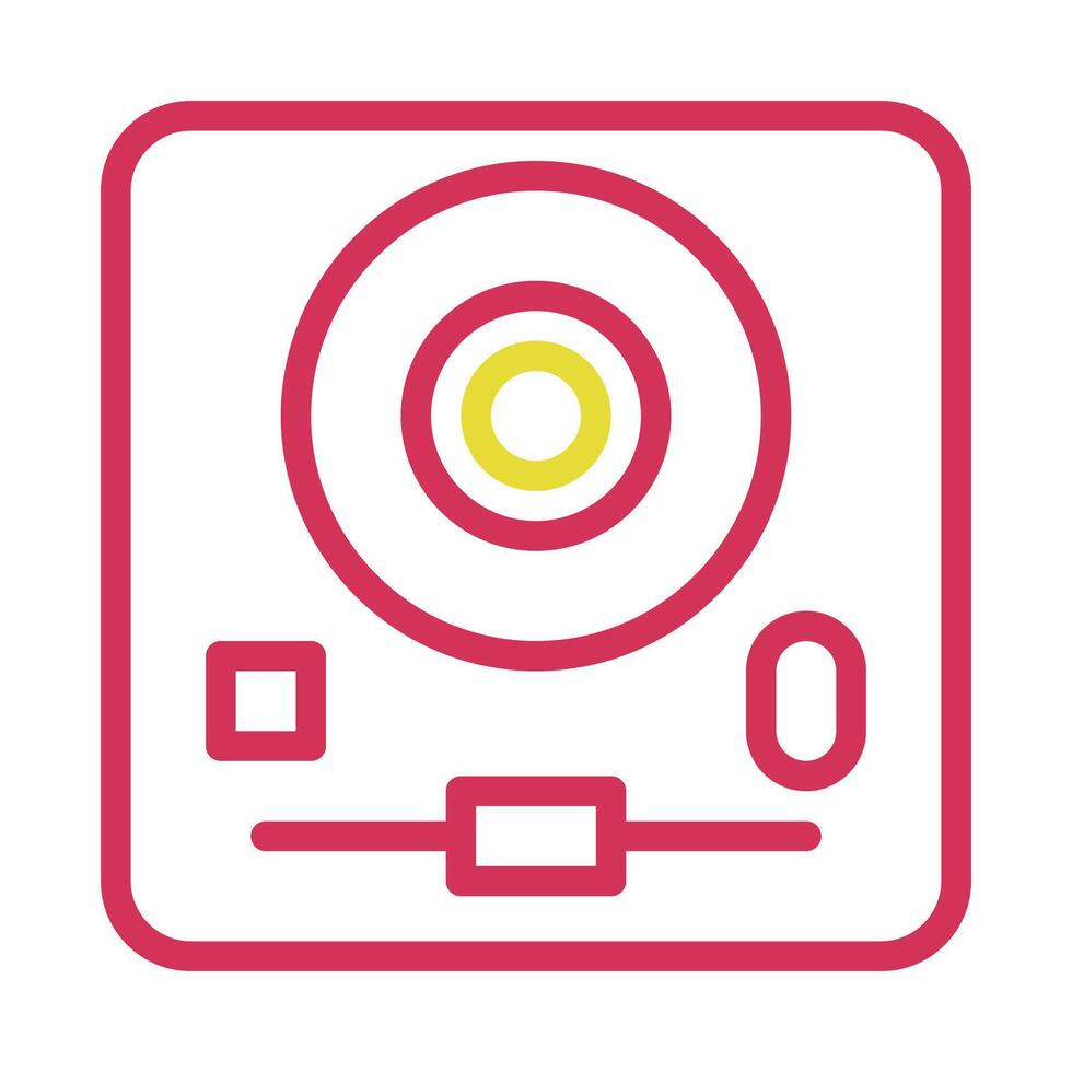 Turntable icon. Concept of music, party, and entertainment. vector