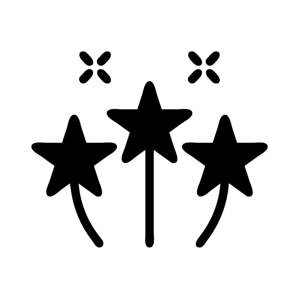 Three shooting stars with sparkles. Concept of magic, wish, and celebration. vector