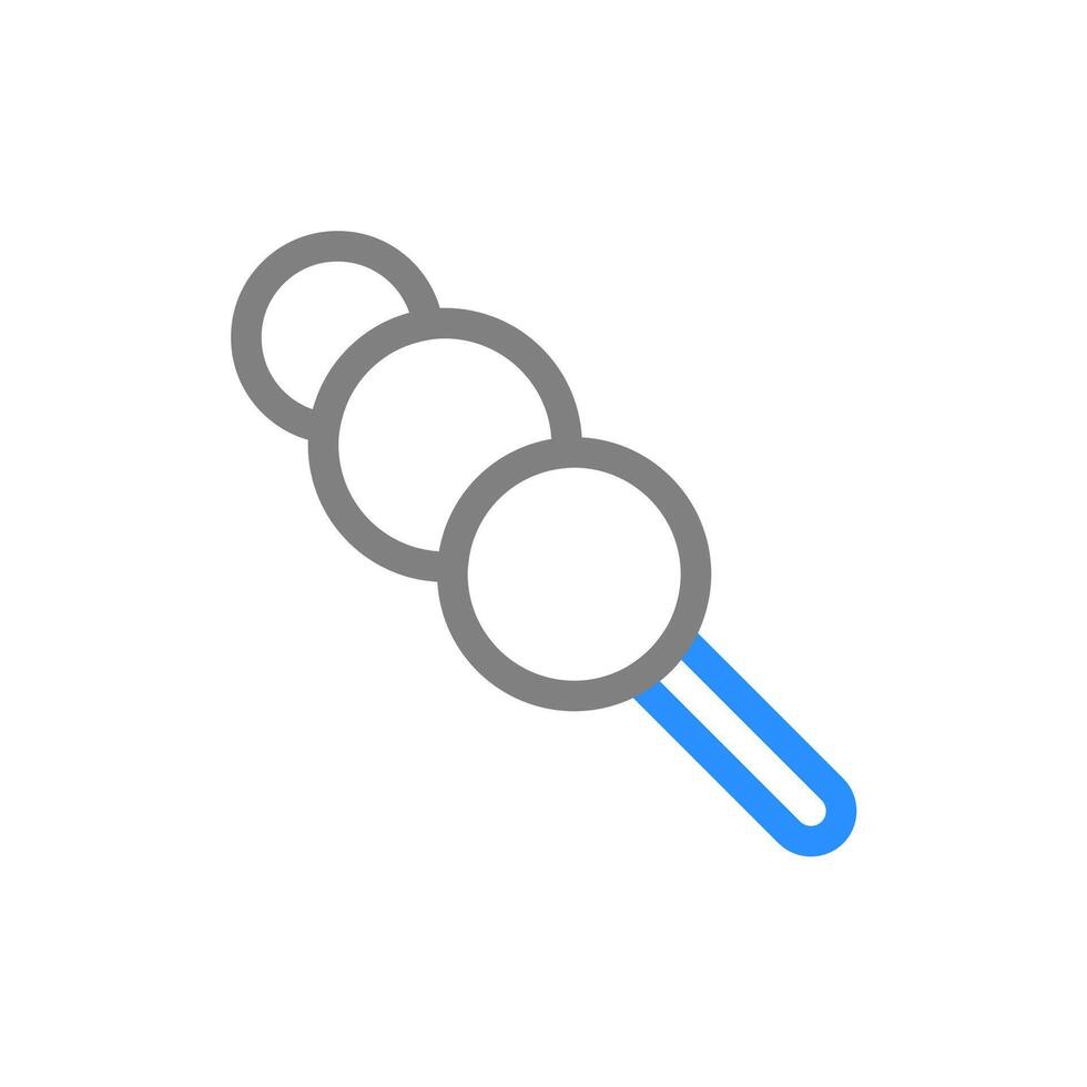 Dango, Japanese sweet dumpling on a stick. Concept of traditional Japanese food and dessert. vector