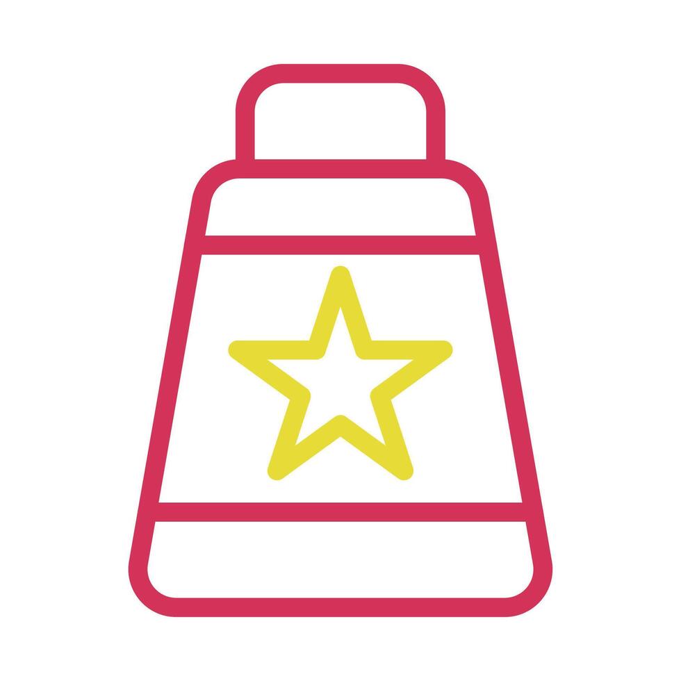 Tube with star icon. Concept of best product, quality, and favorite. vector