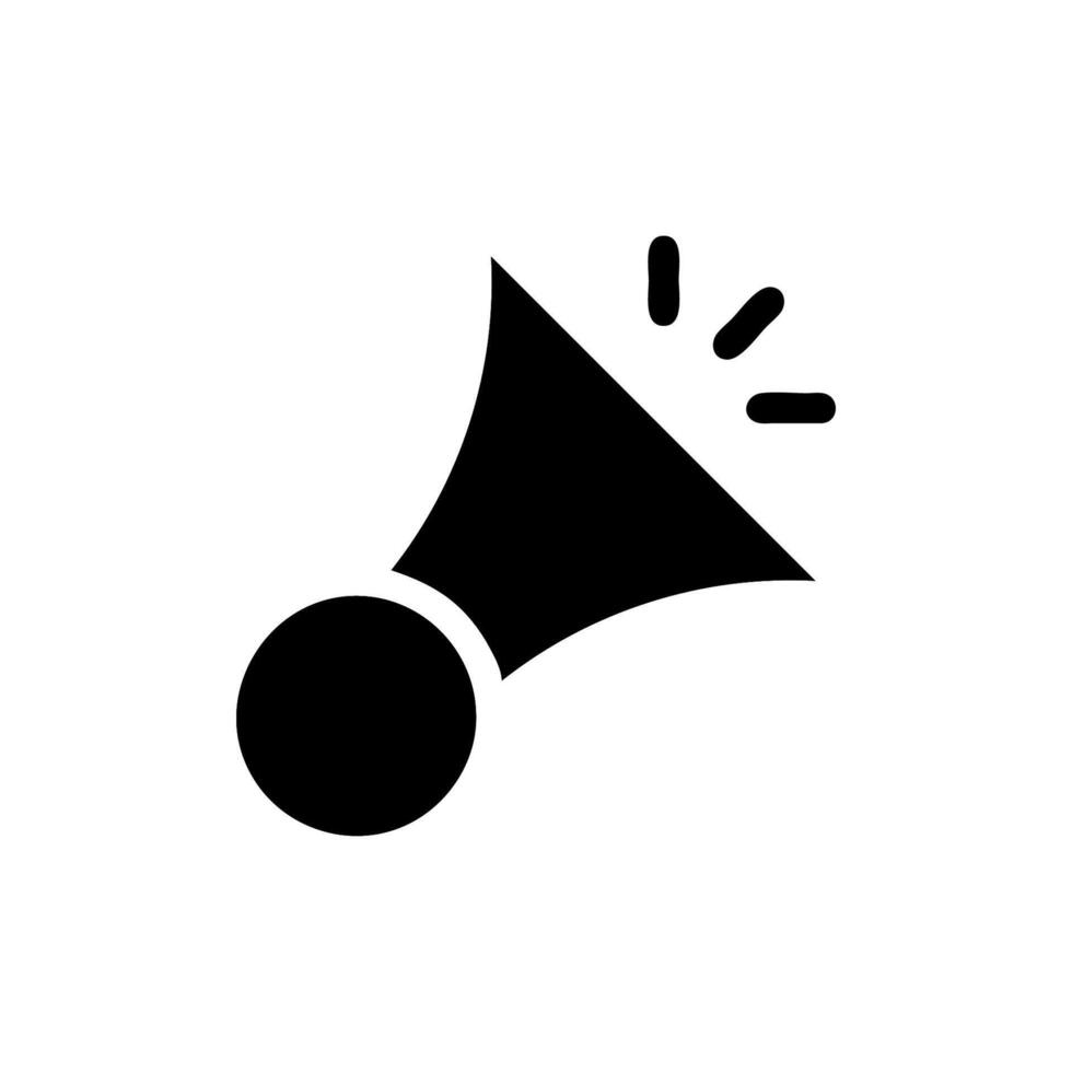 Horn icon silhouette. Concept of announce, attention, and warning. vector