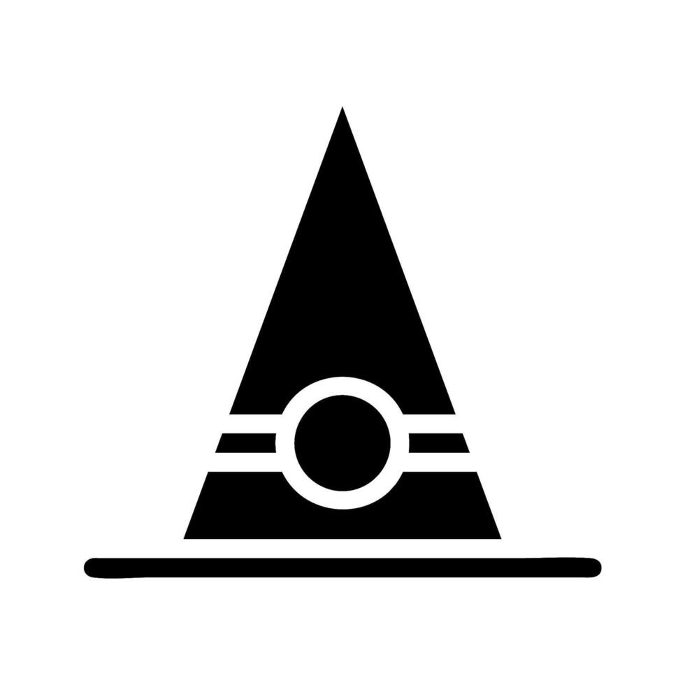 Witch hat icon. Concept of Halloween, magic, and mystery. vector