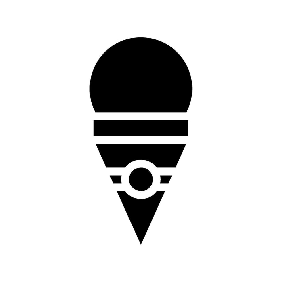 Ice cream cone icon. Concept of summer, dessert, and treat. vector