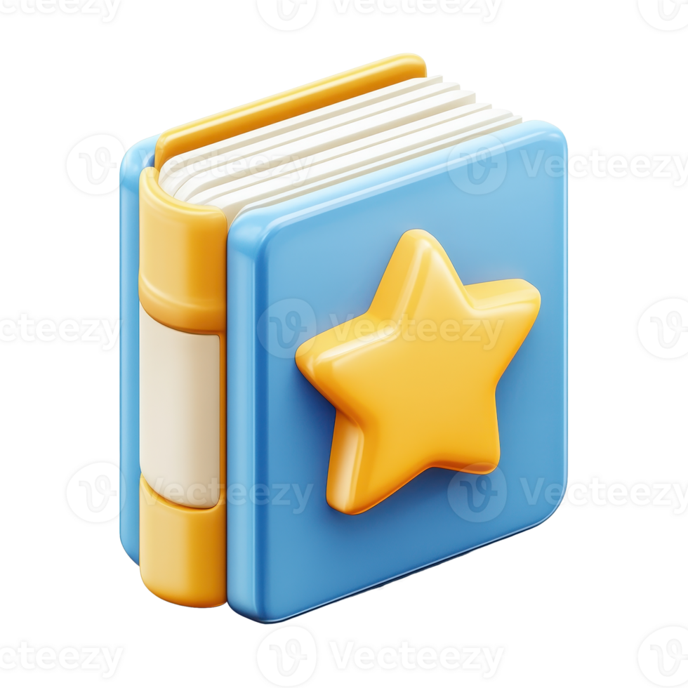 Guidebook Icon with Star and Pages Symbolizing Recommendations for Learning and Discovery png