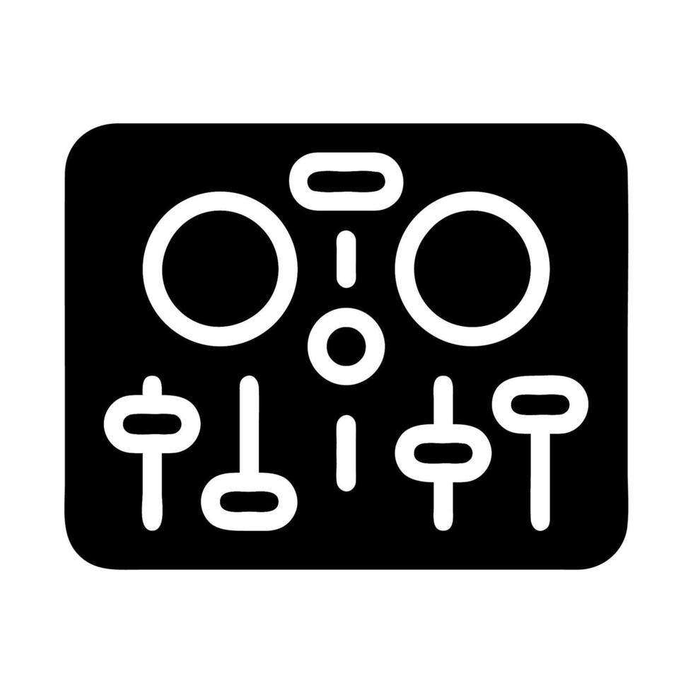DJ controller icon. Concept of music, party, and entertainment. vector