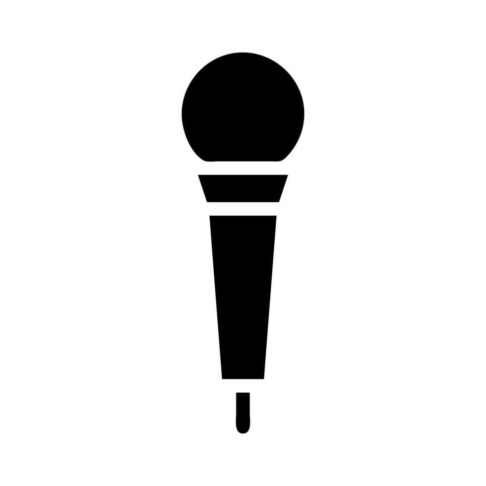 Microphone icon for communication and entertainment. Concept of voice, speech, and performance. vector