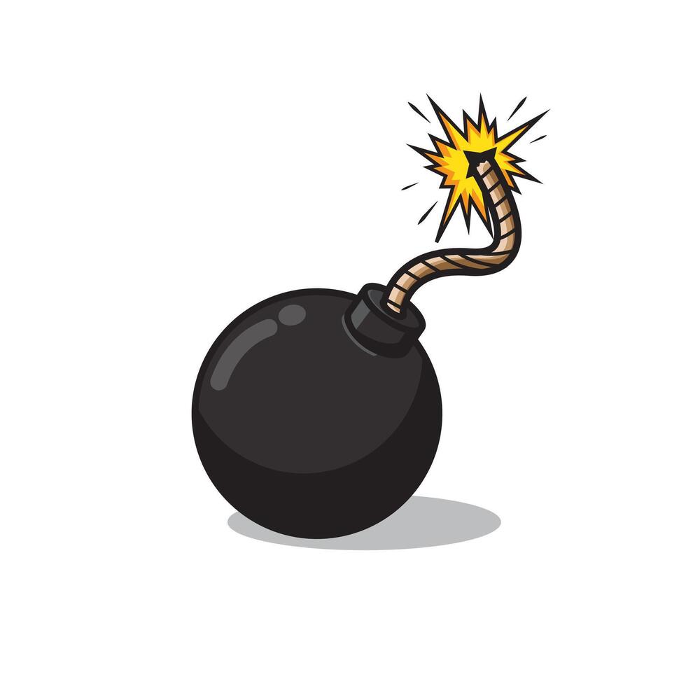 Bomb cartoon design illustration vector