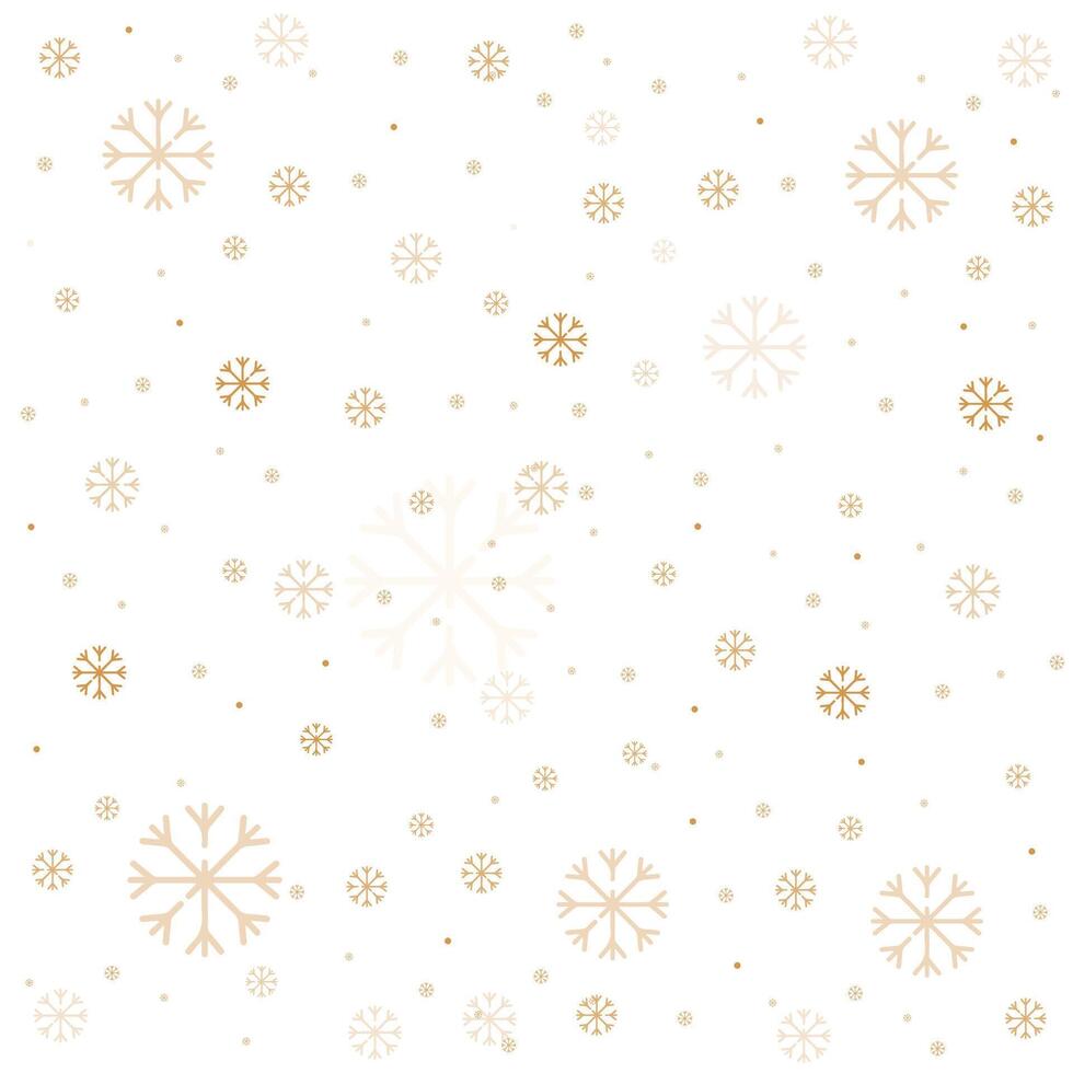 Christmas background with gold snowflakes and stars pattern vector