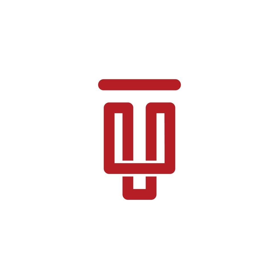 Modern abstract UT or TU letter logo design inspiration vector
