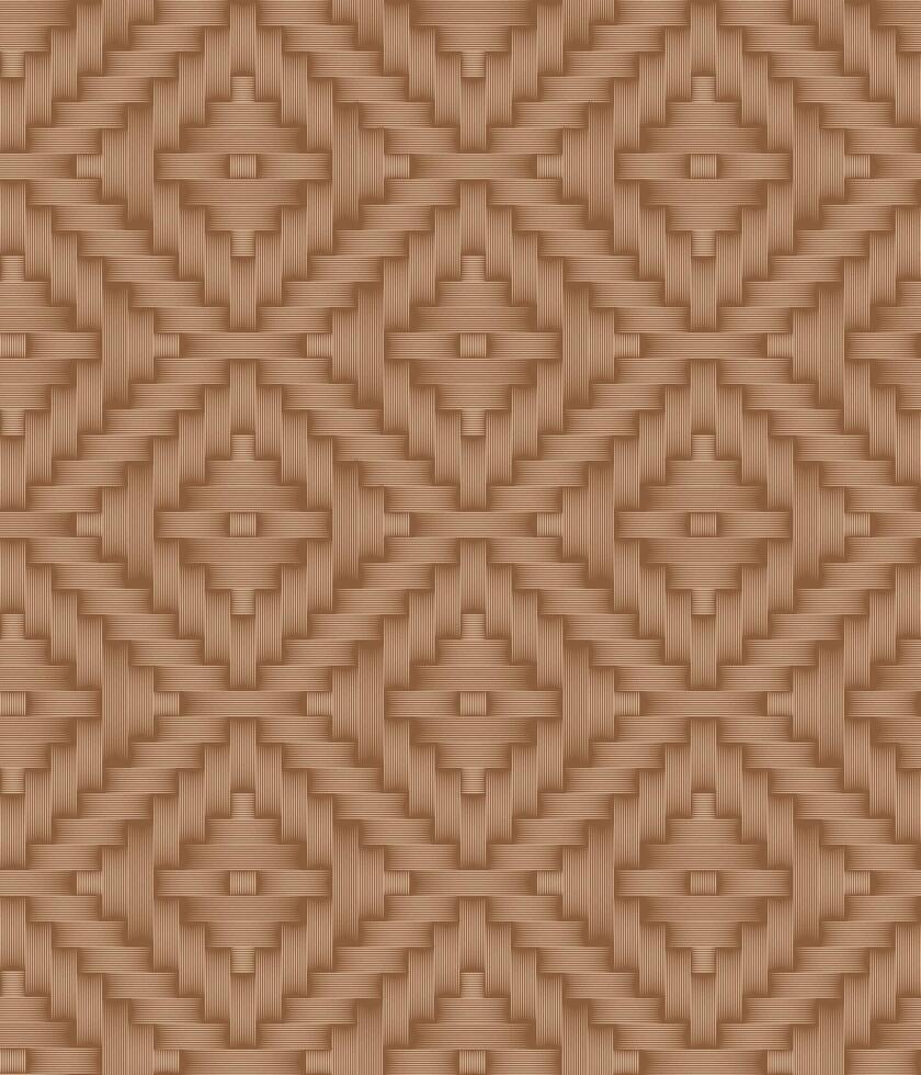 Bamboo Wood Weaving Diamond Pattern Background vector