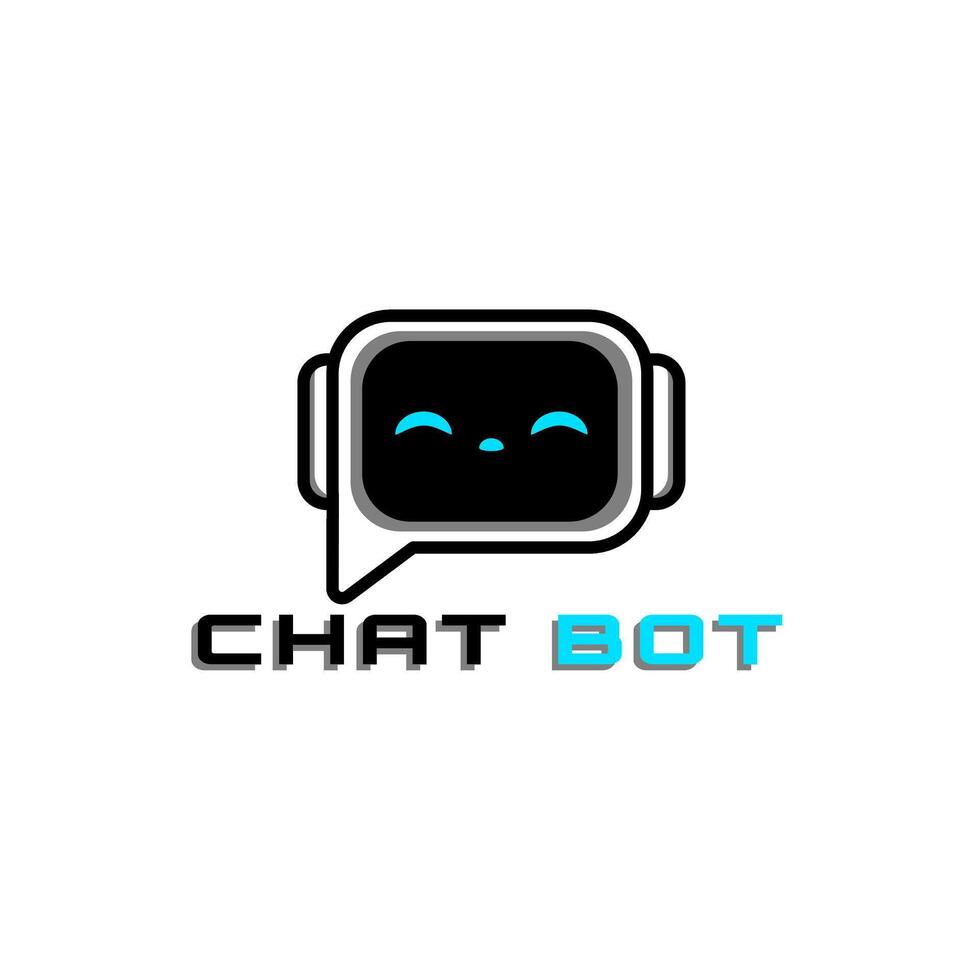 Chat bot logo design vector