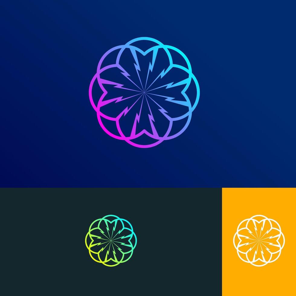 thunder cloud logo design concept vector