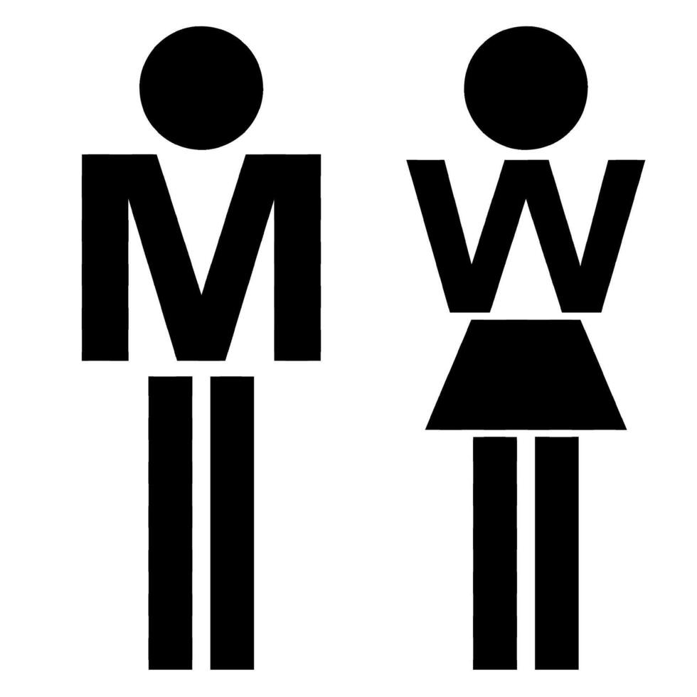 Restroom Signs for Male and Female in Minimalist Design vector