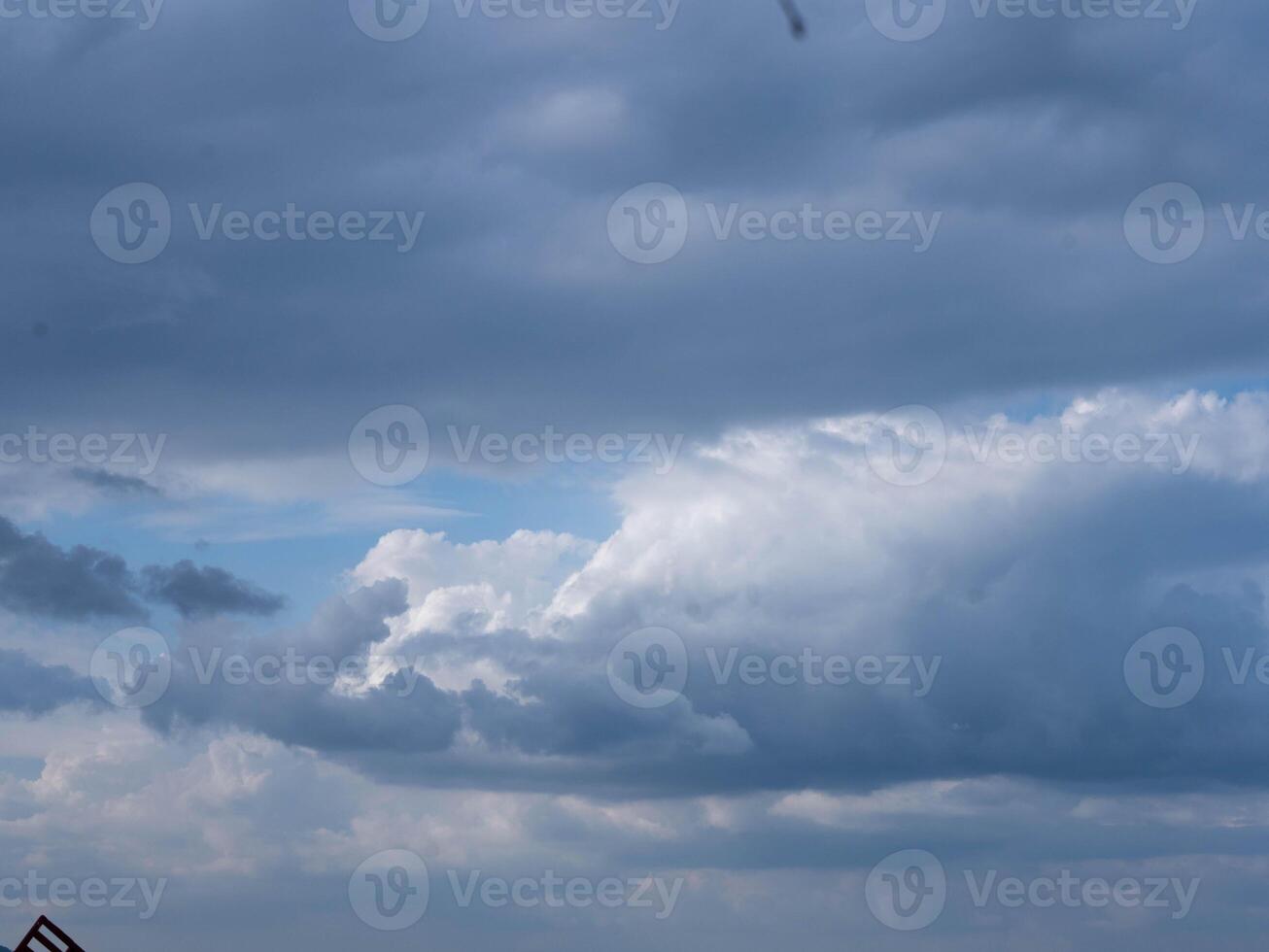 Blue sky with white clouds. Clear skies with scattered clouds on a sunny day. photo