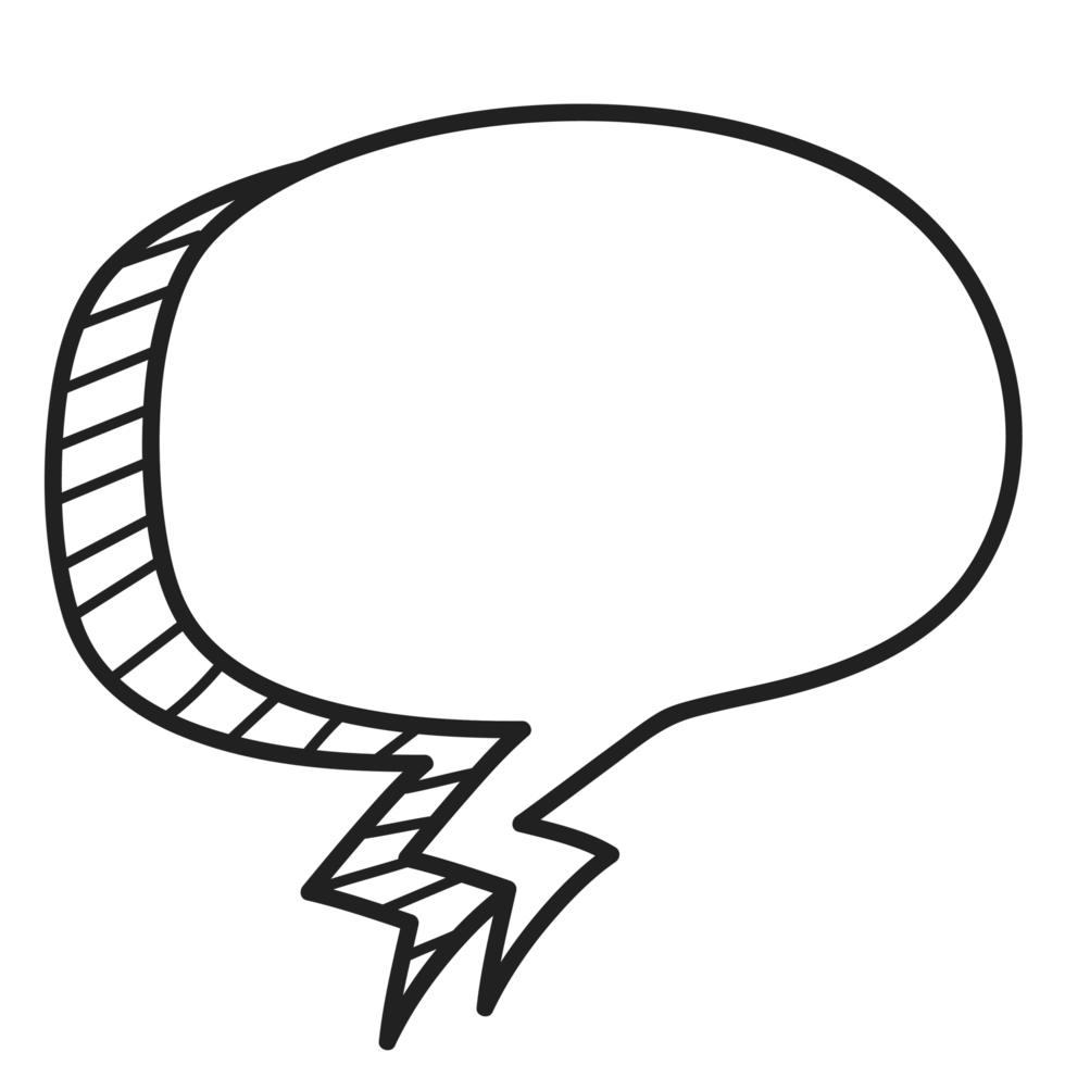 A speech bubble with a lightning bolt on it png