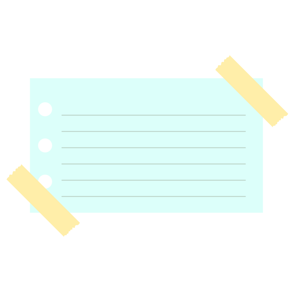 A note pad with tape on it png