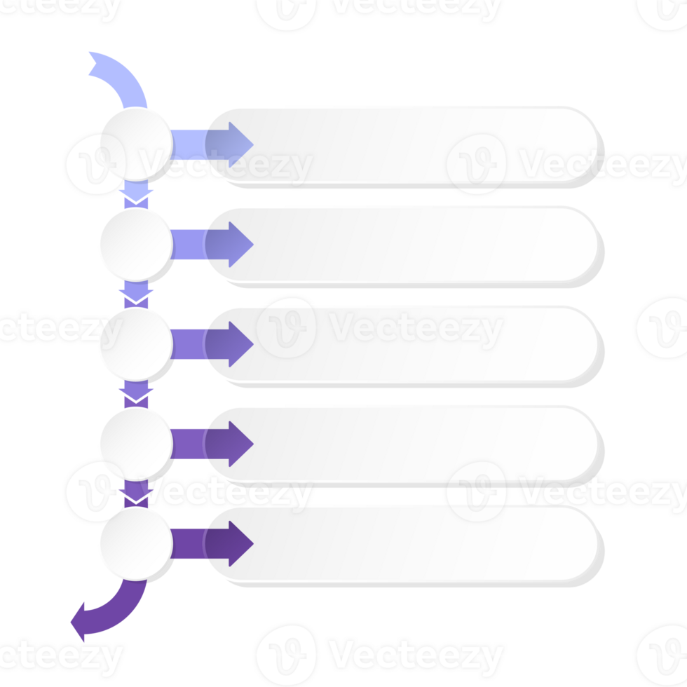 Infographic with 5 steps, process or options. png
