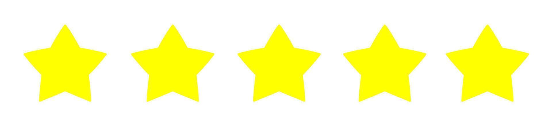 a set of six yellow star shaped flags vector