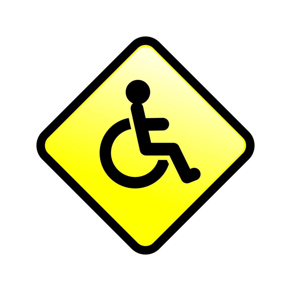Disabled person icons. Whellchair icon disability. Disable icon simple sign. Disabled person sign icon design illustration. vector