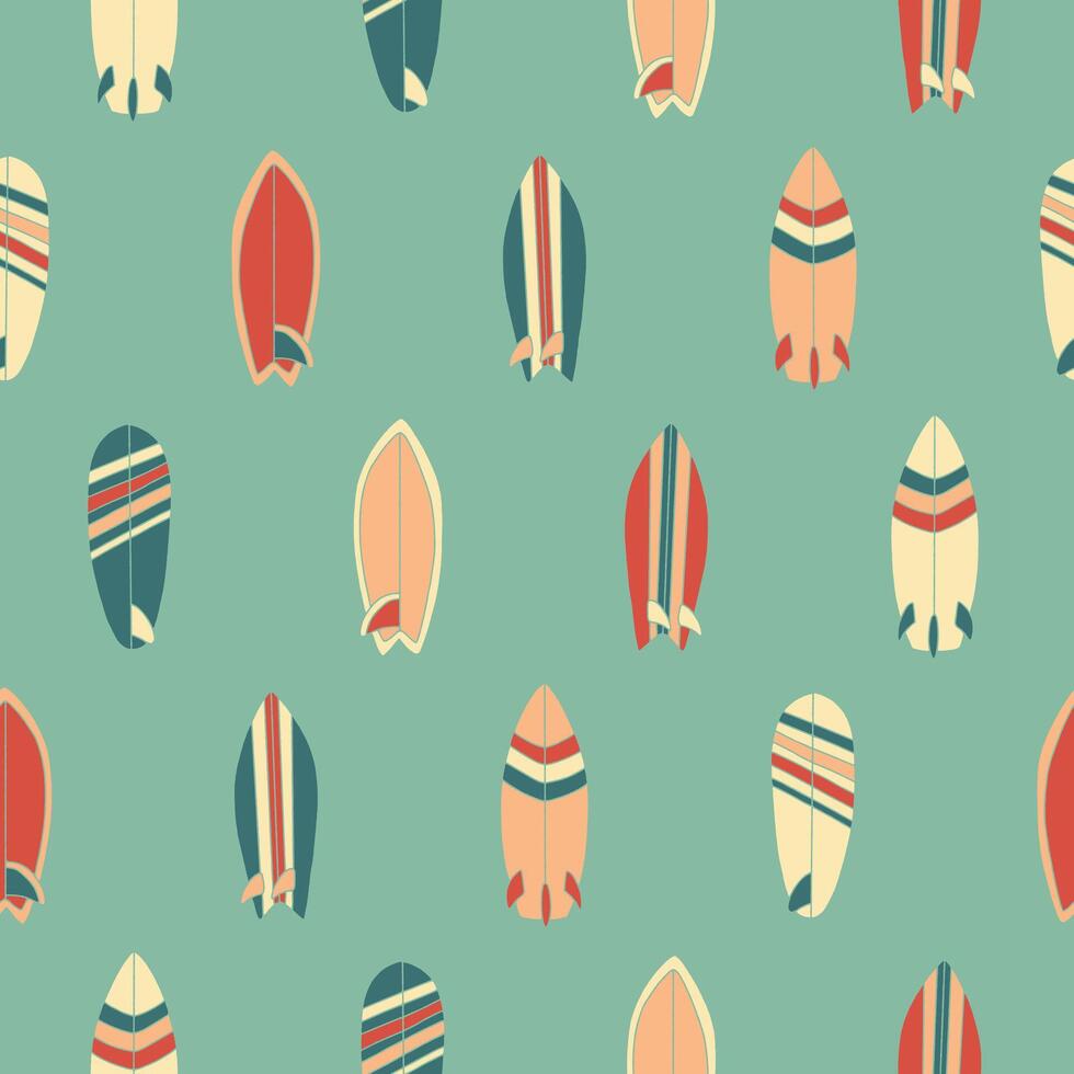 Collection of Surfboard Seamless Pattern illustration for Print, Wallpaper, Decoration. vector