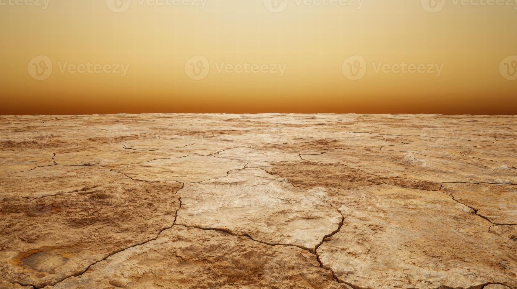 Arid desert landscape at sunset photo