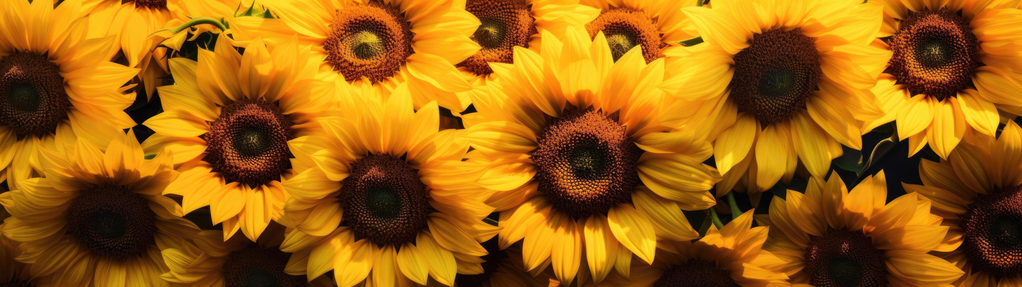 vibrant sunflower field photo