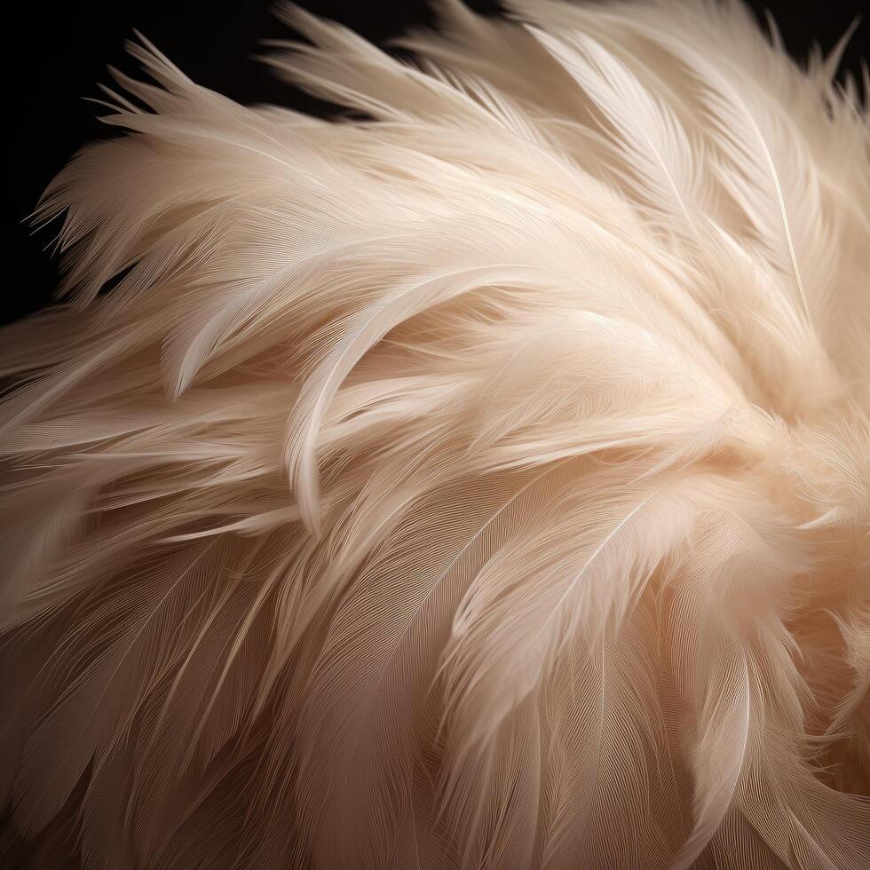 Soft and fluffy feathers in warm tones photo