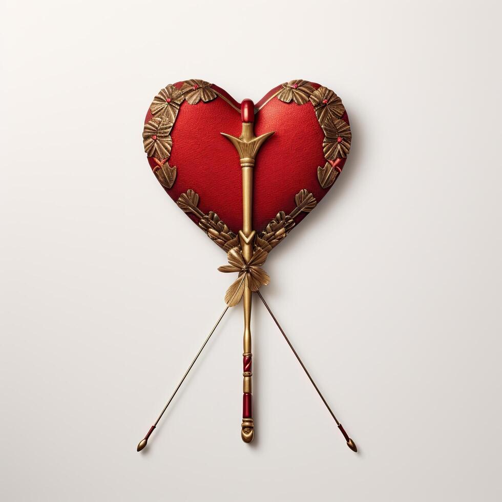 Ornate heart shaped valentines day decoration photo