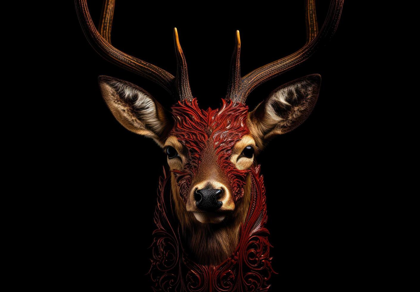 Majestic deer with ornate antlers photo